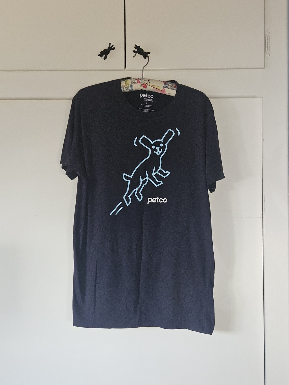 Petco Navy Blue Short Sleeve Graphic Tee - Jumping Dog